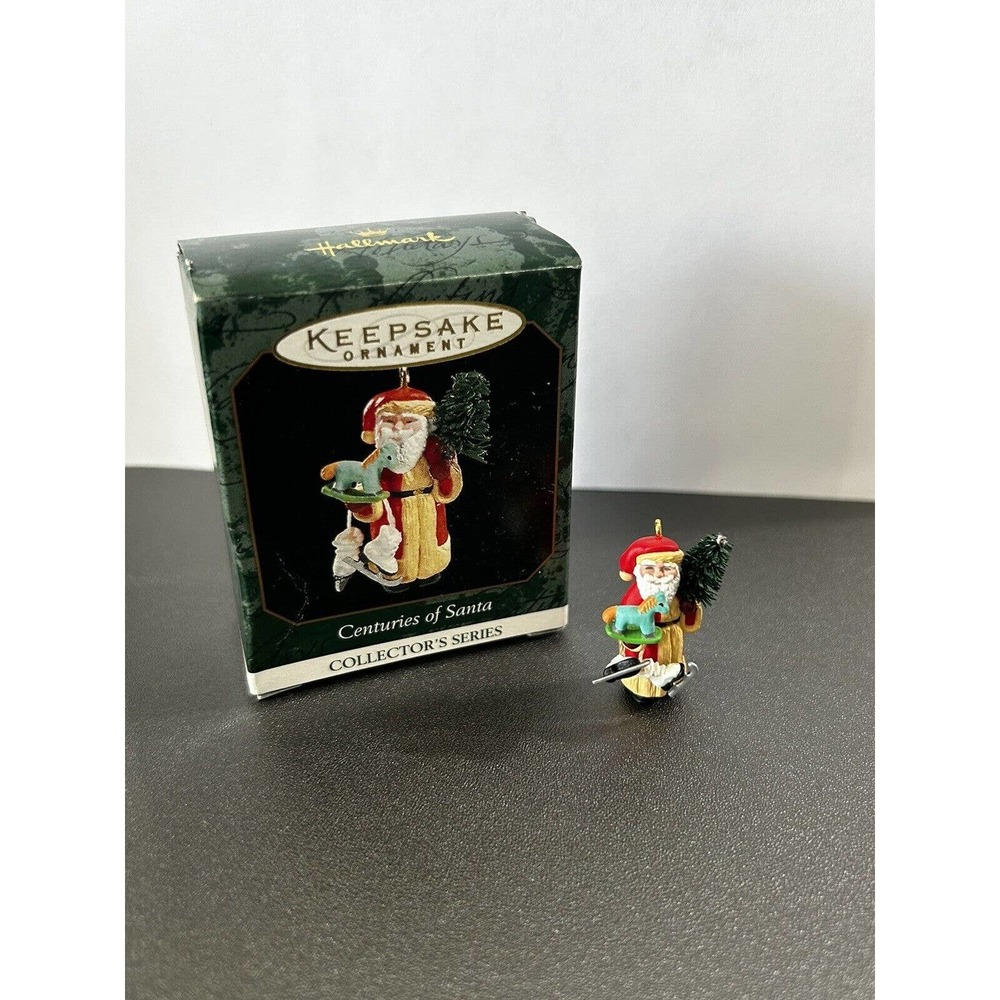 1999 Hallmark CENTURIES OF SANTA Miniature Ornament, Collector's Series #6/Final